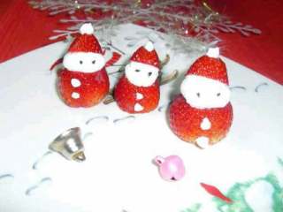 7、草莓雪人,做好了漂亮吧！