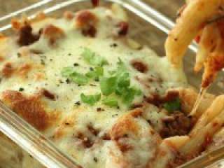 8、肉酱焗意大利面,完成~拉丝也不错~