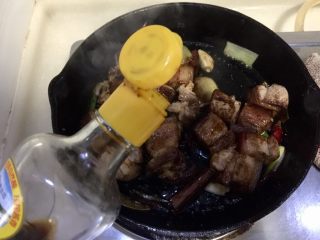 30、大口吃肉系列➕干豆角鸡蛋红烧肉,加入两勺生抽