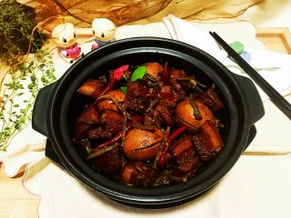 45、大口吃肉系列➕干豆角鸡蛋红烧肉,成品