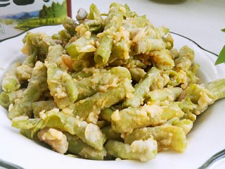 18、传统美食：蒸豆角,筋道美味的时令美食~蒸豆角做好了！