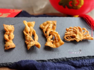 22、年味～花式炸麻叶,四种形状的，你喜欢哪一种呢？