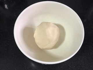 6、金沙奶黄馅老婆饼,和成面团。