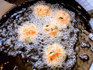 16、炸素丸子,下丸子，火调中小火