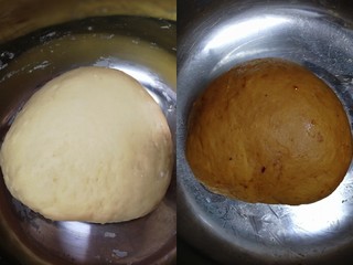 8、猫耳朵,揉成光滑面团，饧面10分钟。