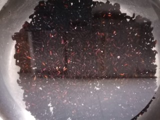 5、红枣黑米粥,锅内放入适量水开始煮黑米