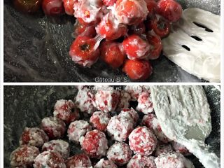 3、山楂雪球,翻拌出霜，冷却开吃。