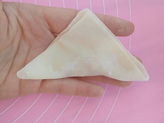 9、白菜猪肉小馄饨（内附馄饨四种详细包法）,斜对角对折一下