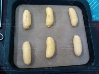 12、胡萝卜餐包,发酵至2倍大.