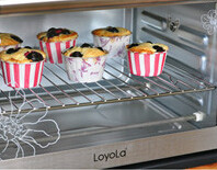 8、蓝莓麦芬,烤箱170度预热，放入蛋糕胚，烤大约25分钟