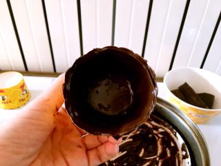 6、甜美草莓巧克力杯,至杯子有一层厚厚的巧克力