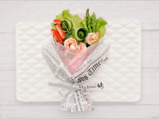 17、母亲节～沙拉花束,成品图二。