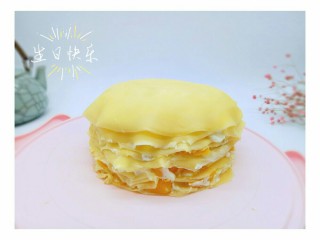 16、水果千层蛋糕,做好的千层蛋糕～