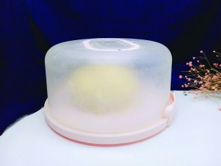 17、水果千层蛋糕,放入蛋糕盒中，盖上盖子入冰箱冷藏4小时以上再切开食用。