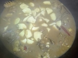 9、鸡肉炖土豆,鸡肉开锅焖一会~放入土豆