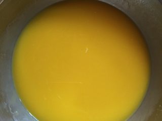 1、惊呆了龙猫蛋糕,蛋黄中加入玉米油，用手抽搅拌均匀