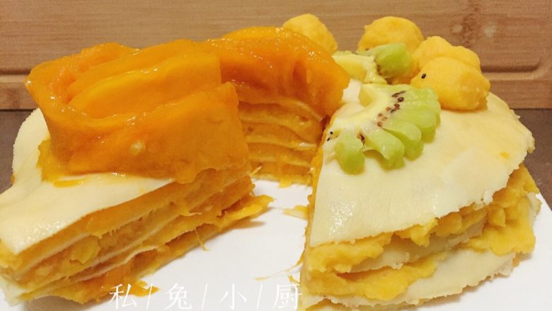 芒果红薯千层蛋糕低卡低脂版