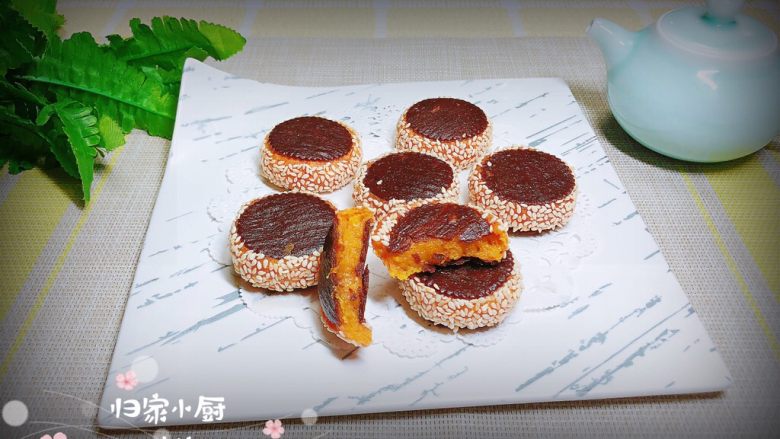 南瓜糯米夹心饼