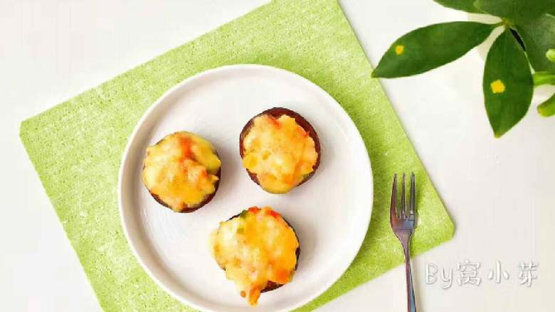 芝士虾仁焗香菇