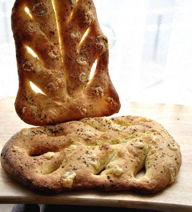 法式面包Fougasse香油蓝乳酪版