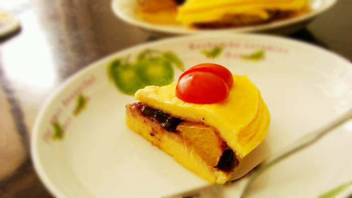 夹心水果派健康蒸蛋糕