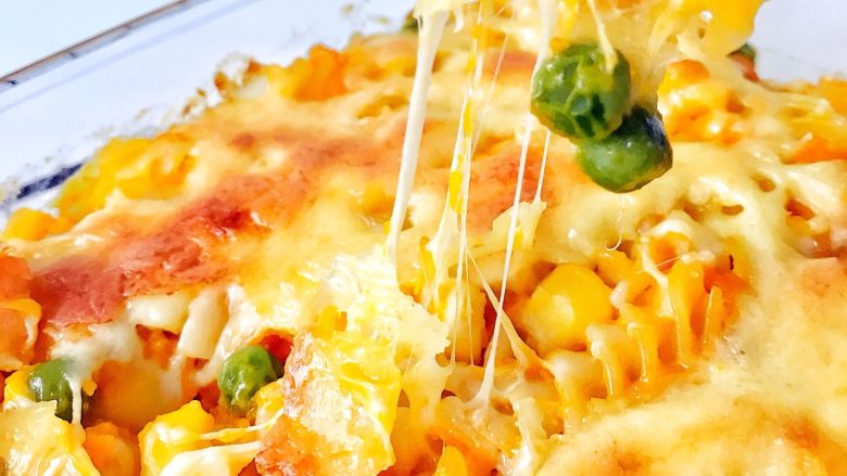 宝宝辅食南瓜田园焗意面