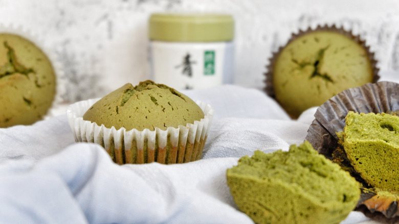 抹茶海绵纸杯蛋糕适合裱花的蛋糕