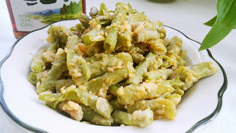 传统美食蒸豆角