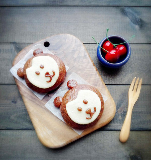 猴赛雷卡通猴子馒头