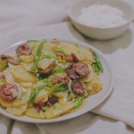 青椒香肠土豆片