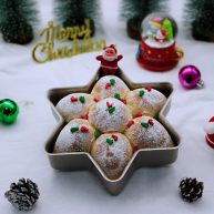 圣诞雪花豆沙包