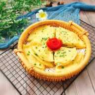 快手早餐鸡蛋葱花软饼