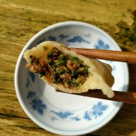 手工荠菜肉馅饺子
