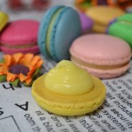 马卡龙柠檬蛋奶夹馅