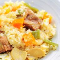 时蔬排骨饭宝宝辅食大米糯米杏鲍菇