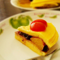 夹心水果派健康蒸蛋糕