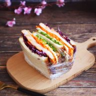 蒸烤鸡胸时蔬三明治便携美食