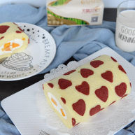 形彩绘芒果蛋糕卷