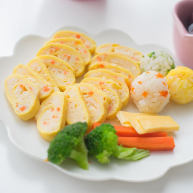 胡萝卜虾泥蛋卷