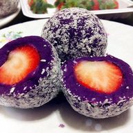 草莓椰蓉紫薯球