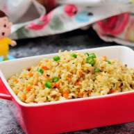 香菇鸡丁胡萝卜蛋炒饭有菜有肉营养丰富的快手宝宝餐