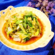 贫价富贵菜蚝油姜丝牛心菜