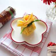 芦笋虾仁钱袋蛋包饭适合15个月以上的宝宝