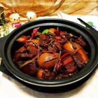 大口吃肉系列干豆角鸡蛋红烧肉