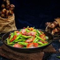 四季豆炒腊肠