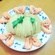 爱心虾冬瓜扣