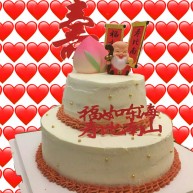 贺寿双层蛋糕10＋6寸