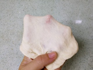 2、榴莲披萨,加入清水，揉面至出膜。