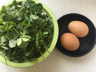 1、金花菜炒蛋,准备食材