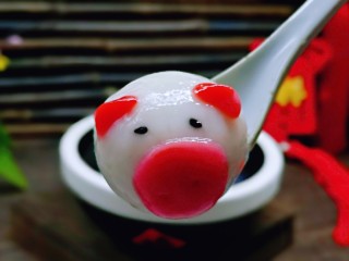 22、预热元宵节～猪圆玉润芝麻汤圆,好吃又好看，我要开动喽～